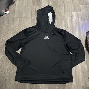 Adidas Stadium Heat.RDY Women Longsleeve Hoodie- L Black-white